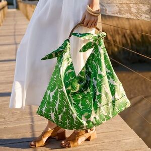 Jmaclaughing Courtney Scarf Handbag | Tropical Green Leaf Print Women's Bag